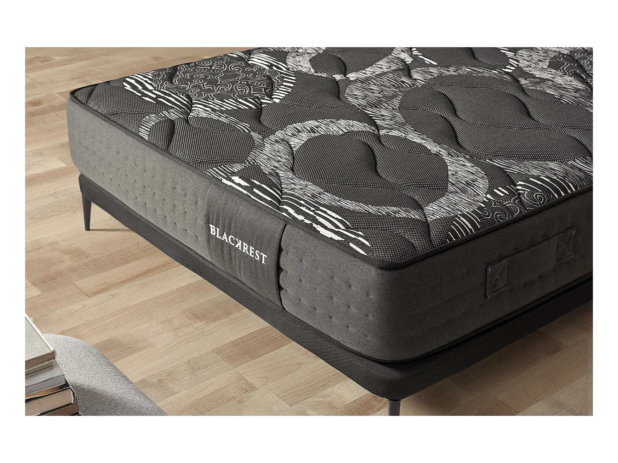 Matelas Ressorts Ensacados Blackrest Visco Hybrid 135x200 cm