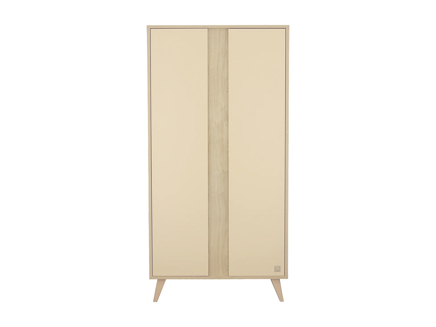 Armoire bébé 2 portes avec pieds bois MELINEE - Sauthon