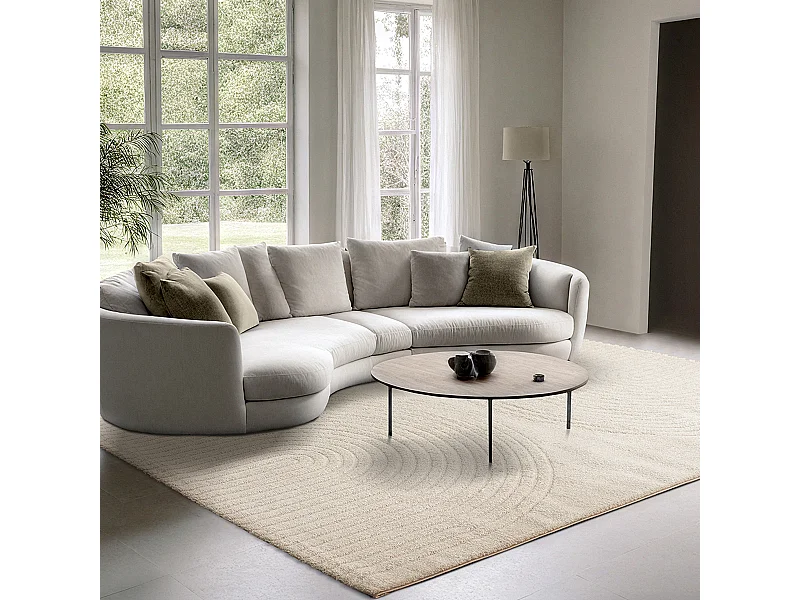 Tapete Elisa Design Geométrico, Creme, 200 x 280 cm