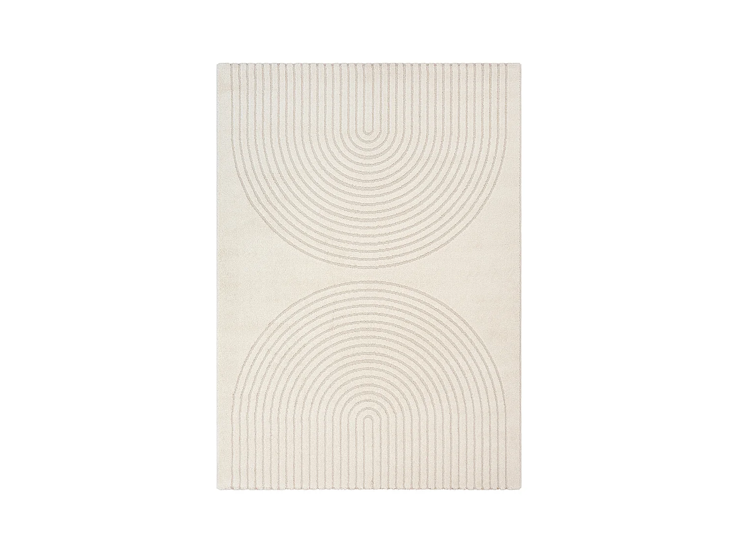 Tapis Elisa design géométrique, Crème, 200 x 280 cm