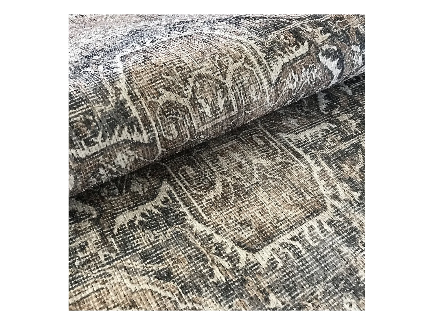 Tapis Zen classique lavable, Gris, 160 x 230 cm