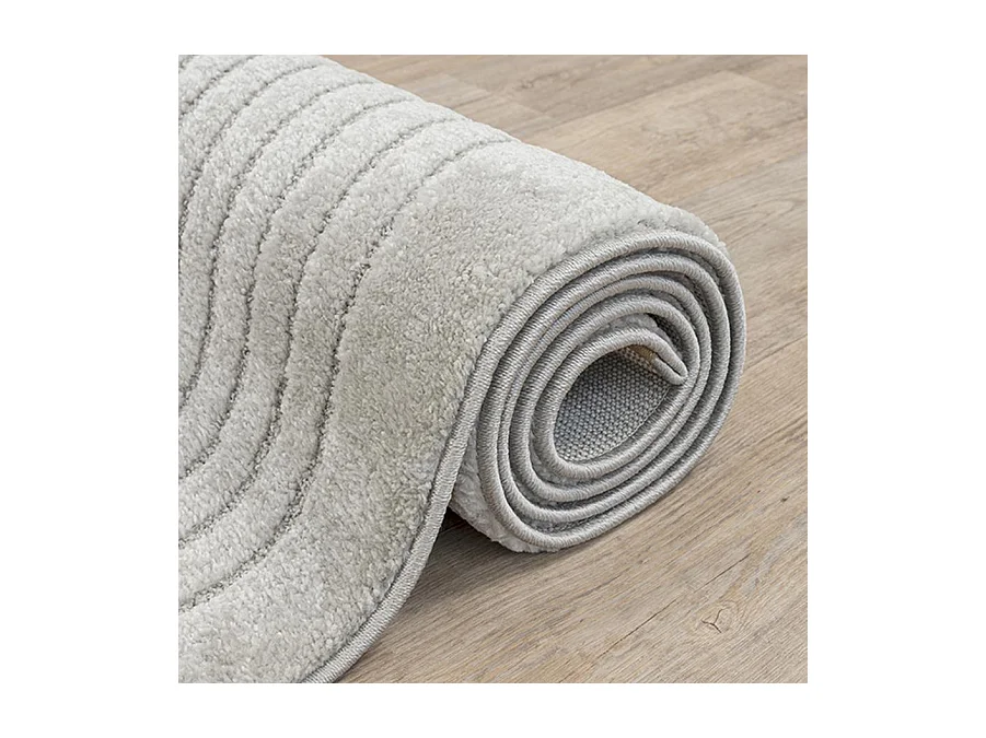 Tapis Elisa design géométrique, Gris, 120 x 160 cm