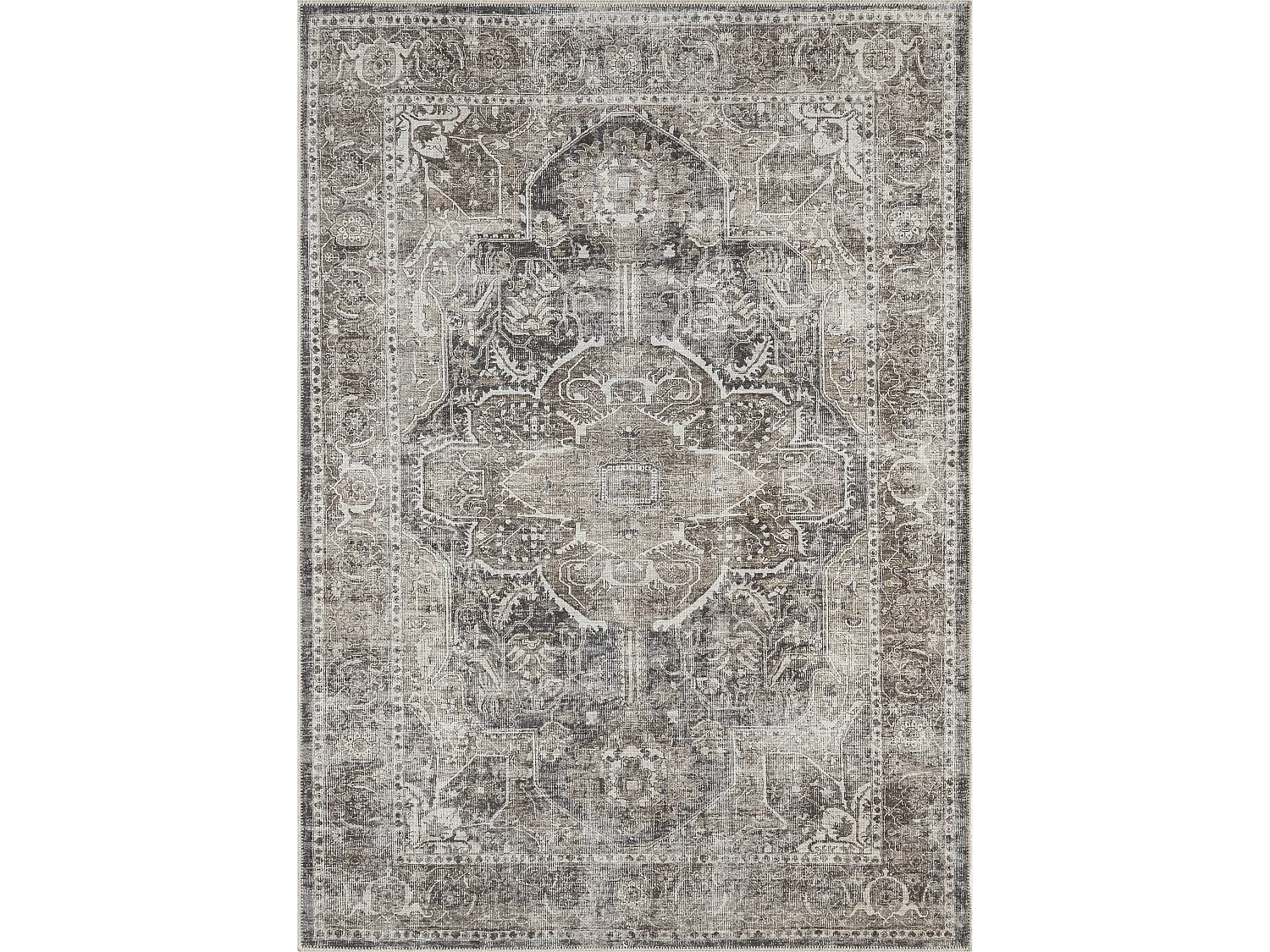 Alfombra Zen Clásica Lavable, Gris, 200 x 290 cm
