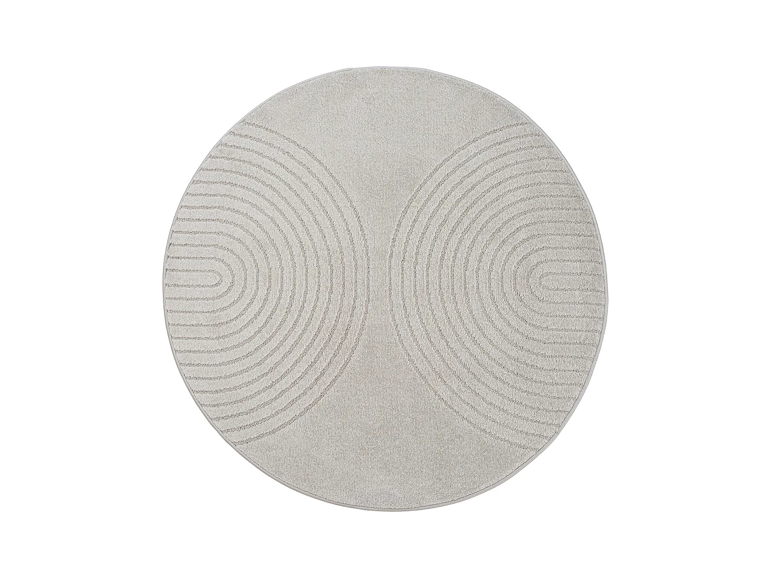 Tapis Elisa design géométrique, Gris, 120 cm, Rond
