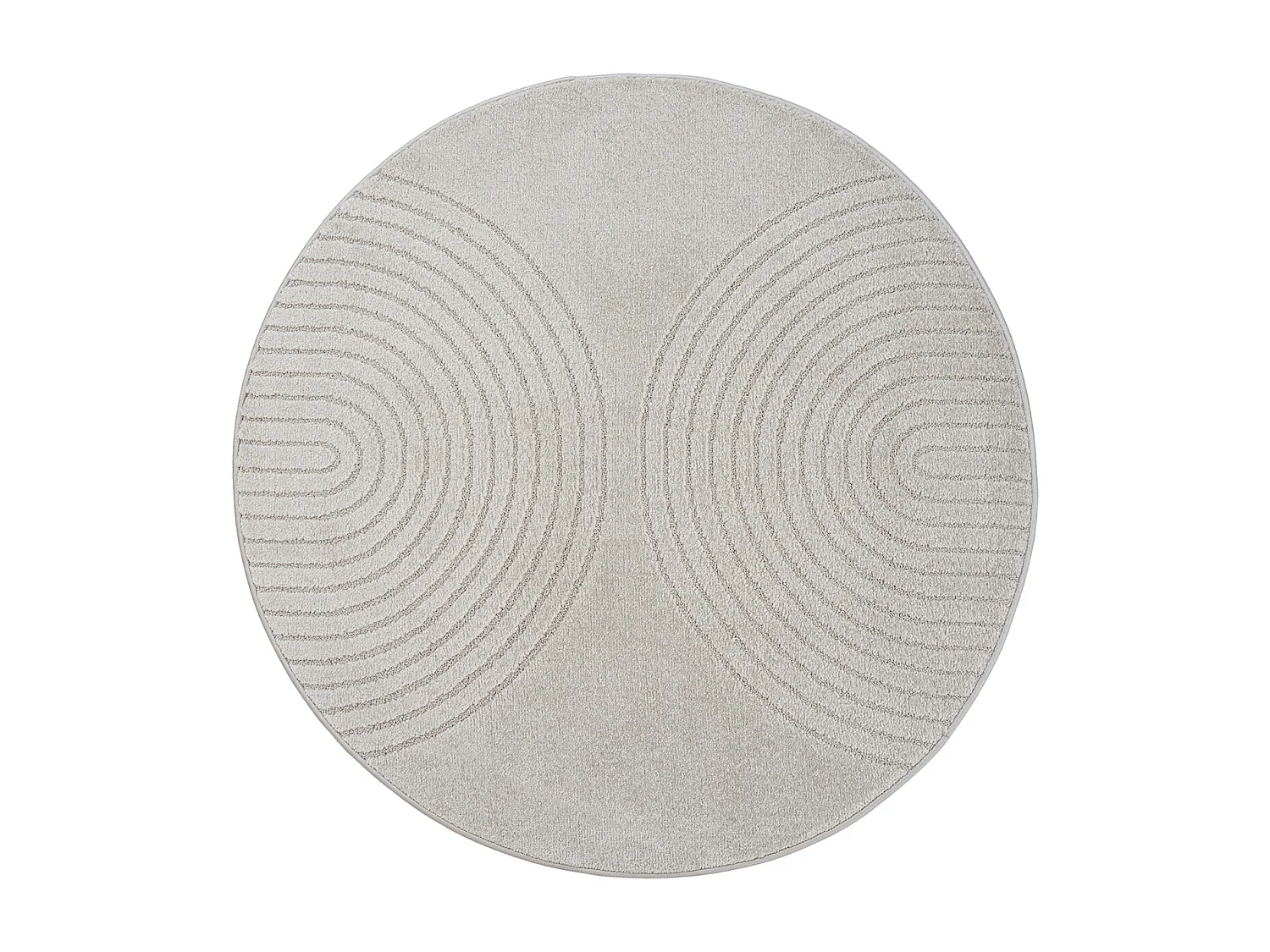 Tapis Elisa design géométrique, Gris, 120 cm, Rond