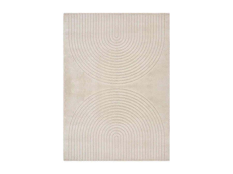 Tappeto Elisa Design Geometrico, Beige, 80 x 150 cm