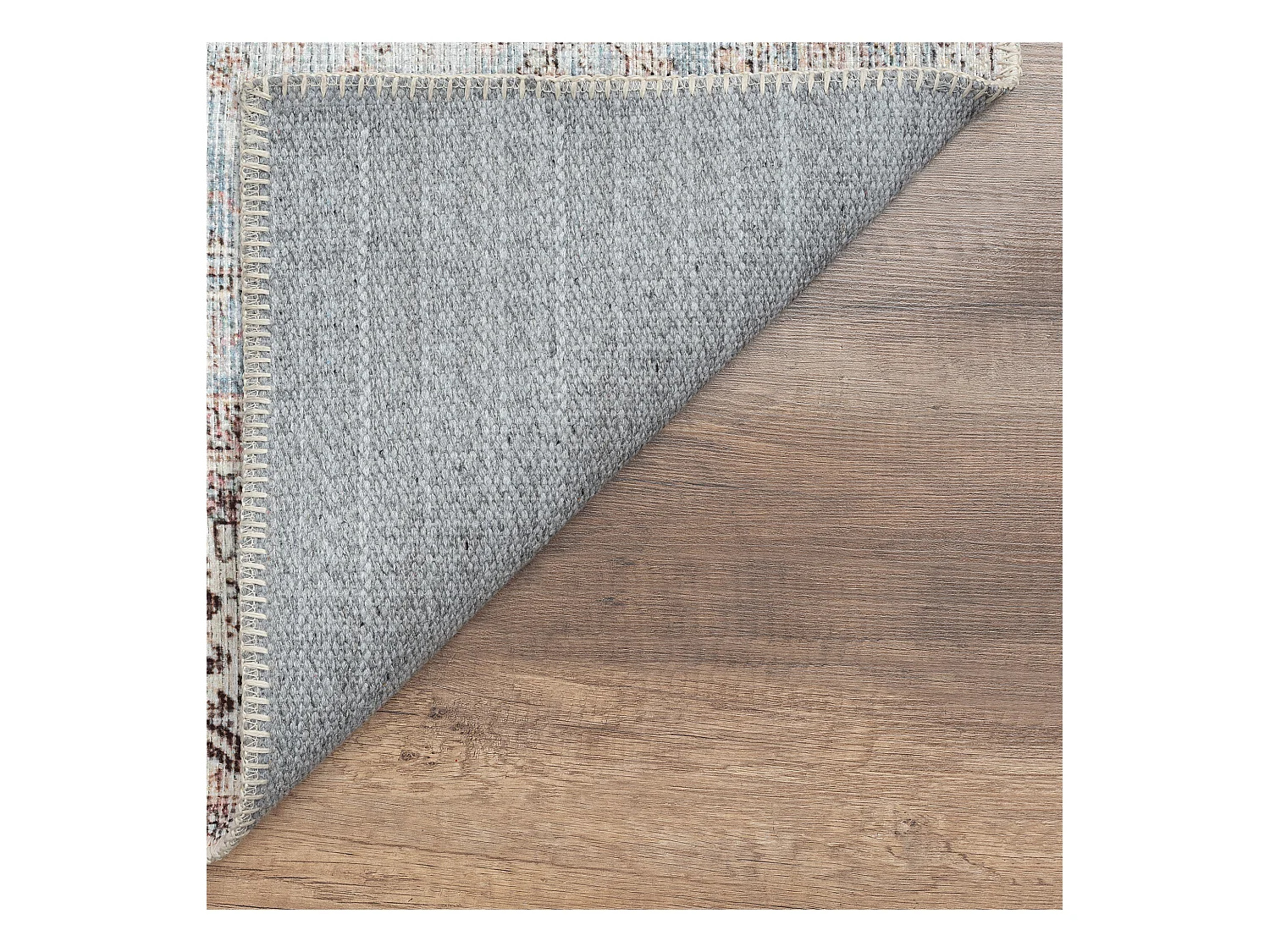 Tapis Zen classique lavable, Gris, 120 cm, Rond