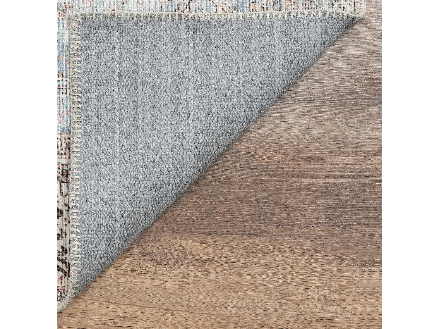 Tapis Zen classique lavable, Gris, 120 cm, Rond