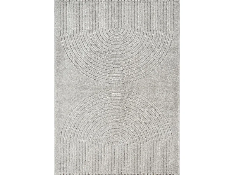 Teppich Elisa Geometrisches Design, Grau, 140 x 200 cm