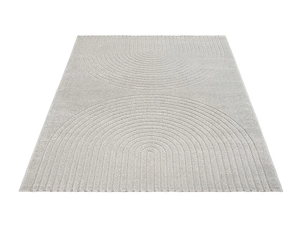Tapis Elisa design géométrique, Gris, 140 x 200 cm