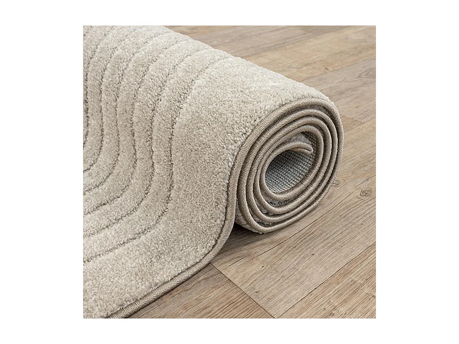 Tapis Elisa design géométrique, Beige, 120 x 160 cm