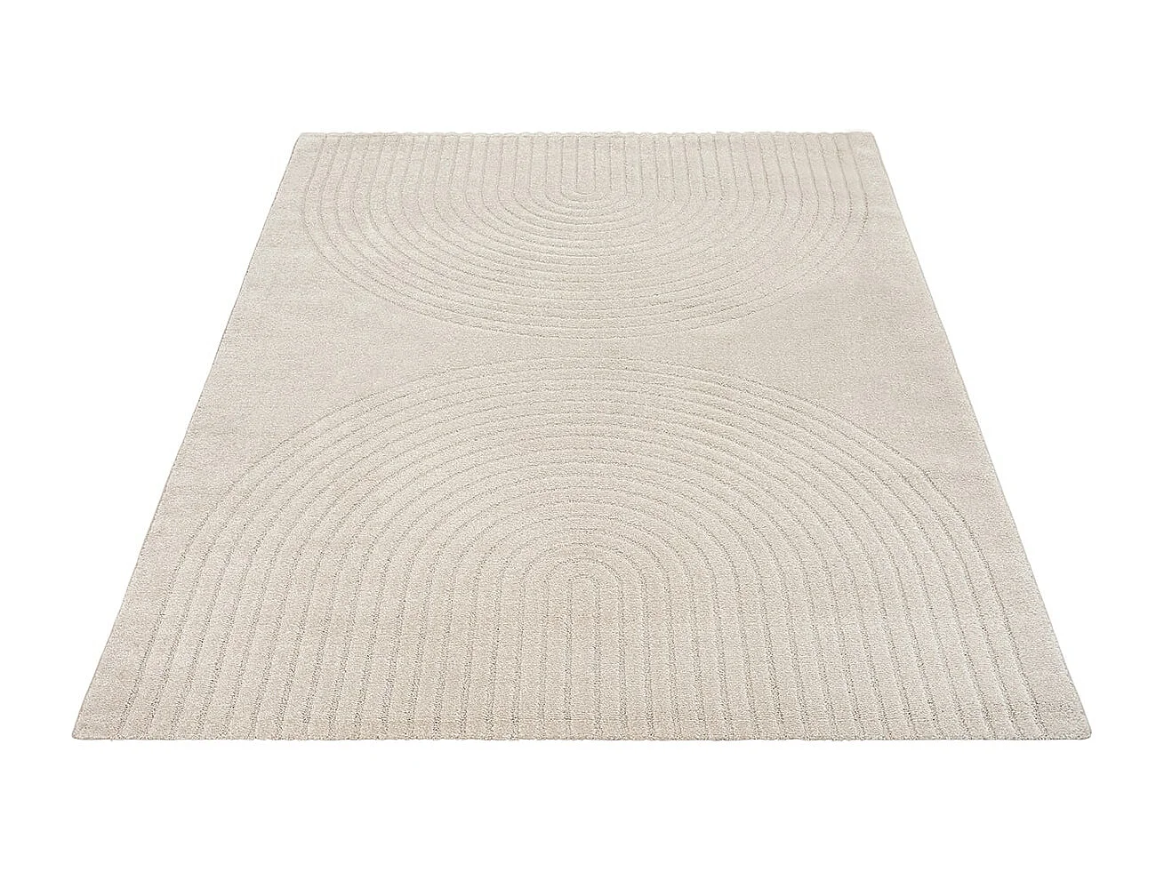 Tapis Elisa design géométrique, Beige, 120 x 160 cm