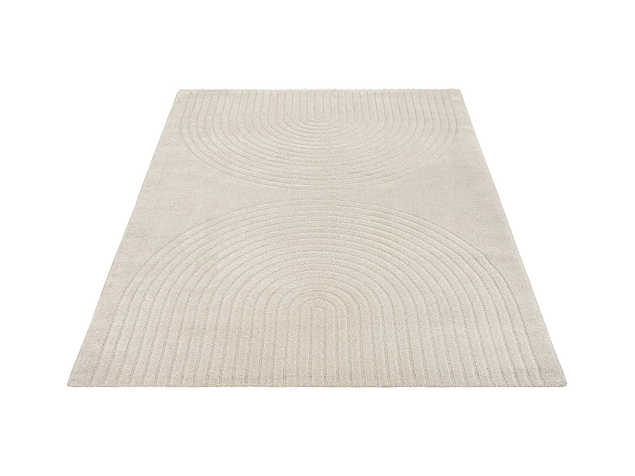 Tapis Elisa design géométrique, Beige, 240 x 340 cm