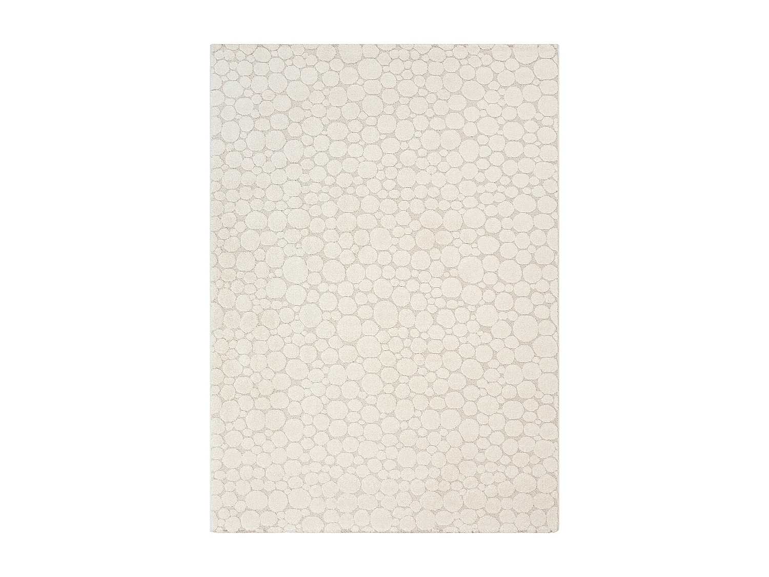 Tapis Elisa design pierres, Crème, 80 x 150 cm
