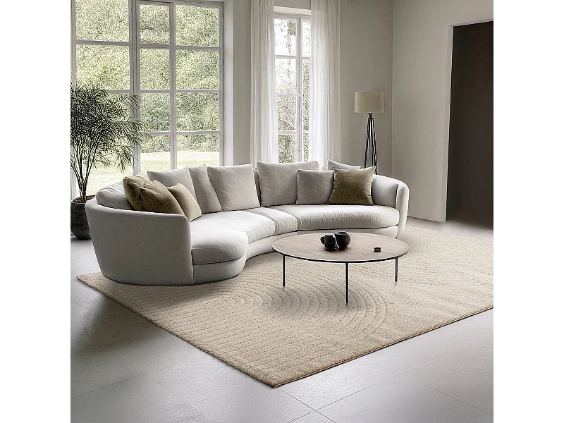 Tapete Elisa Design Geométrico, Bege, 140 x 200 cm