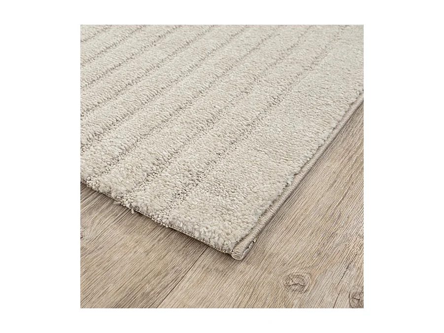 Tapis Elisa design géométrique, Beige, 140 x 200 cm
