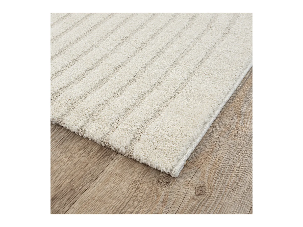 Tapis Elisa design géométrique, Crème, 160 x 220 cm