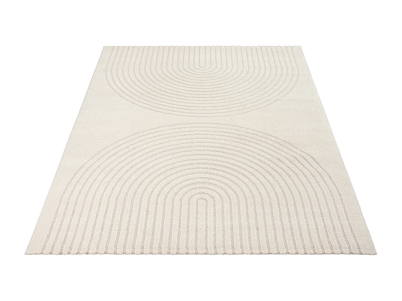 Tapis Elisa design géométrique, Crème, 160 x 220 cm