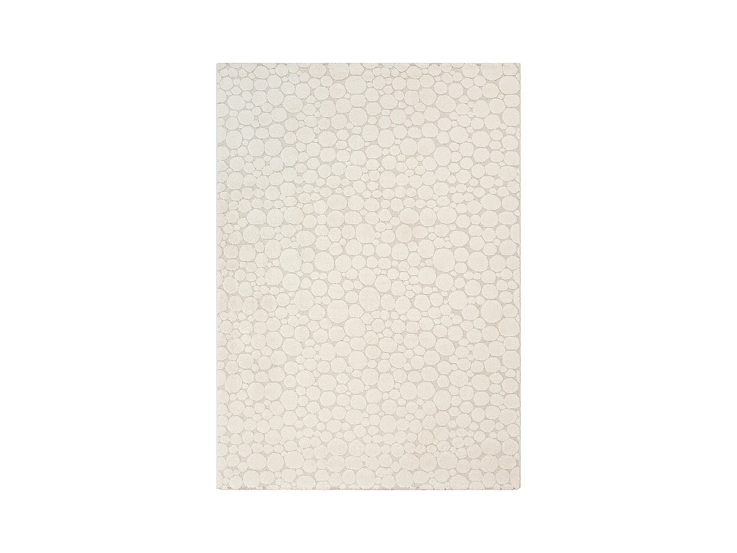 Tapis Elisa design pierres, Crème, 120 x 160 cm