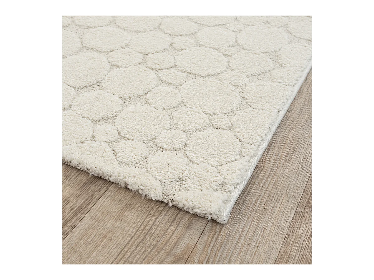 Tapis Elisa design pierres, Crème, 120 x 160 cm
