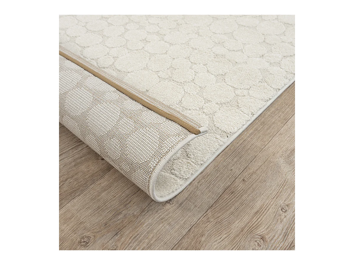 Tapis Elisa design pierres, Crème, 120 x 160 cm