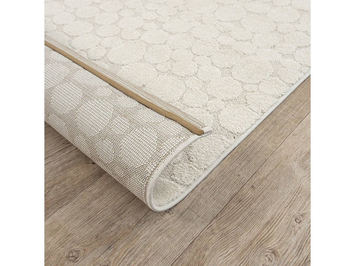 Tapis Elisa design pierres, Crème, 120 x 160 cm