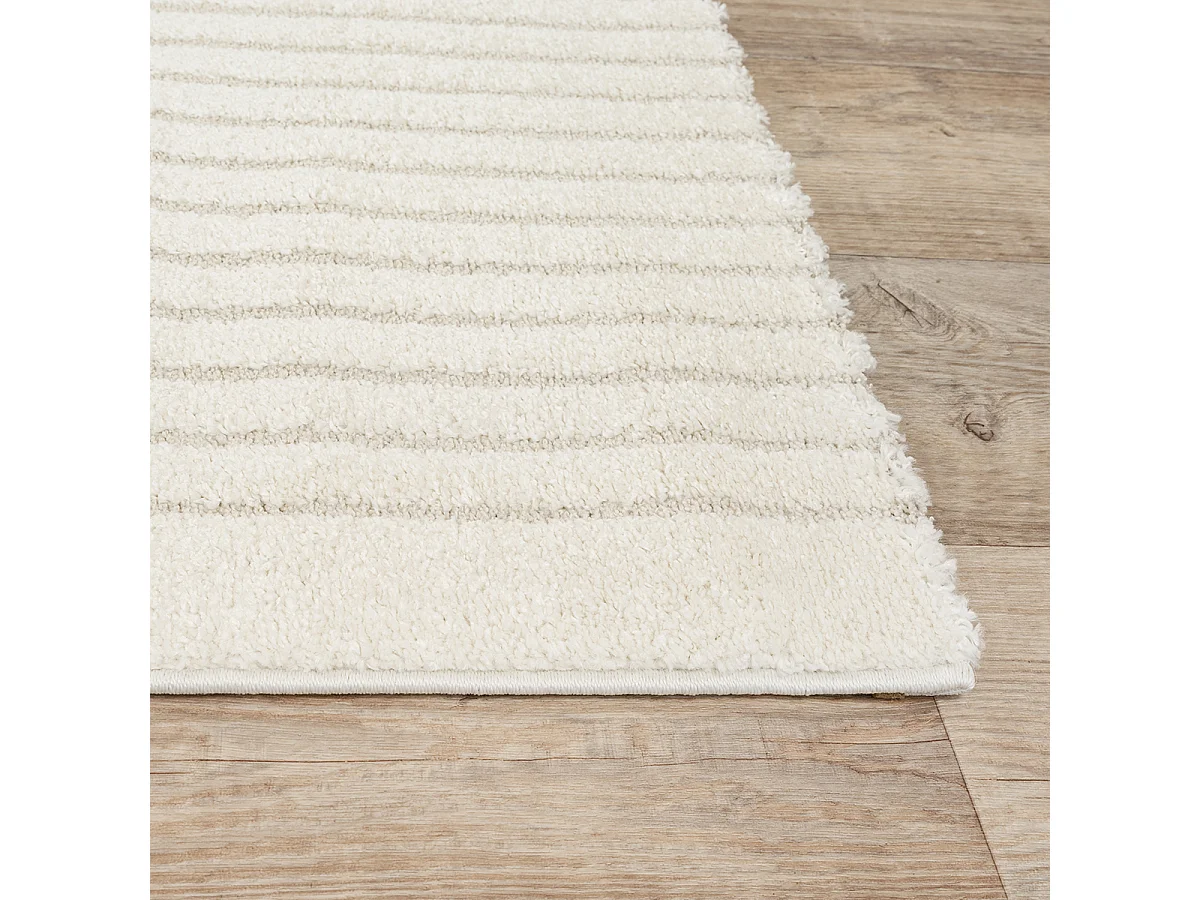 Tapis Elisa design géométrique, Crème, 140 x 200 cm