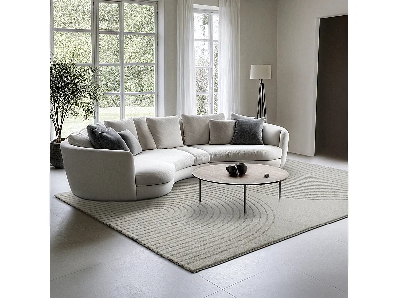 Teppich Elisa Geometrisches Design, Grau, 200 x 280 cm