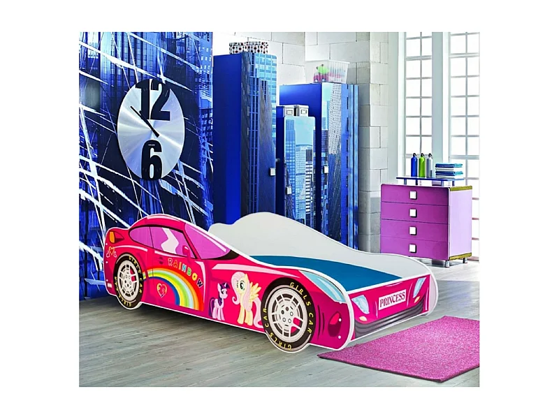 Lit Bogen (70x140)/matelas inclus/rouge