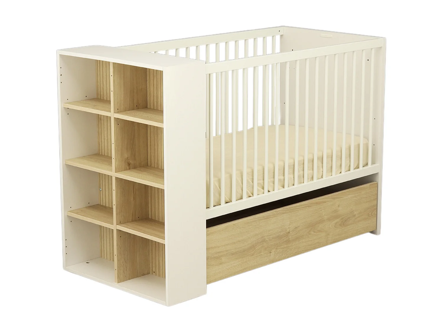 Lit bébé 120x60 transformable en lit 90x190 PALOMA - Sauthon