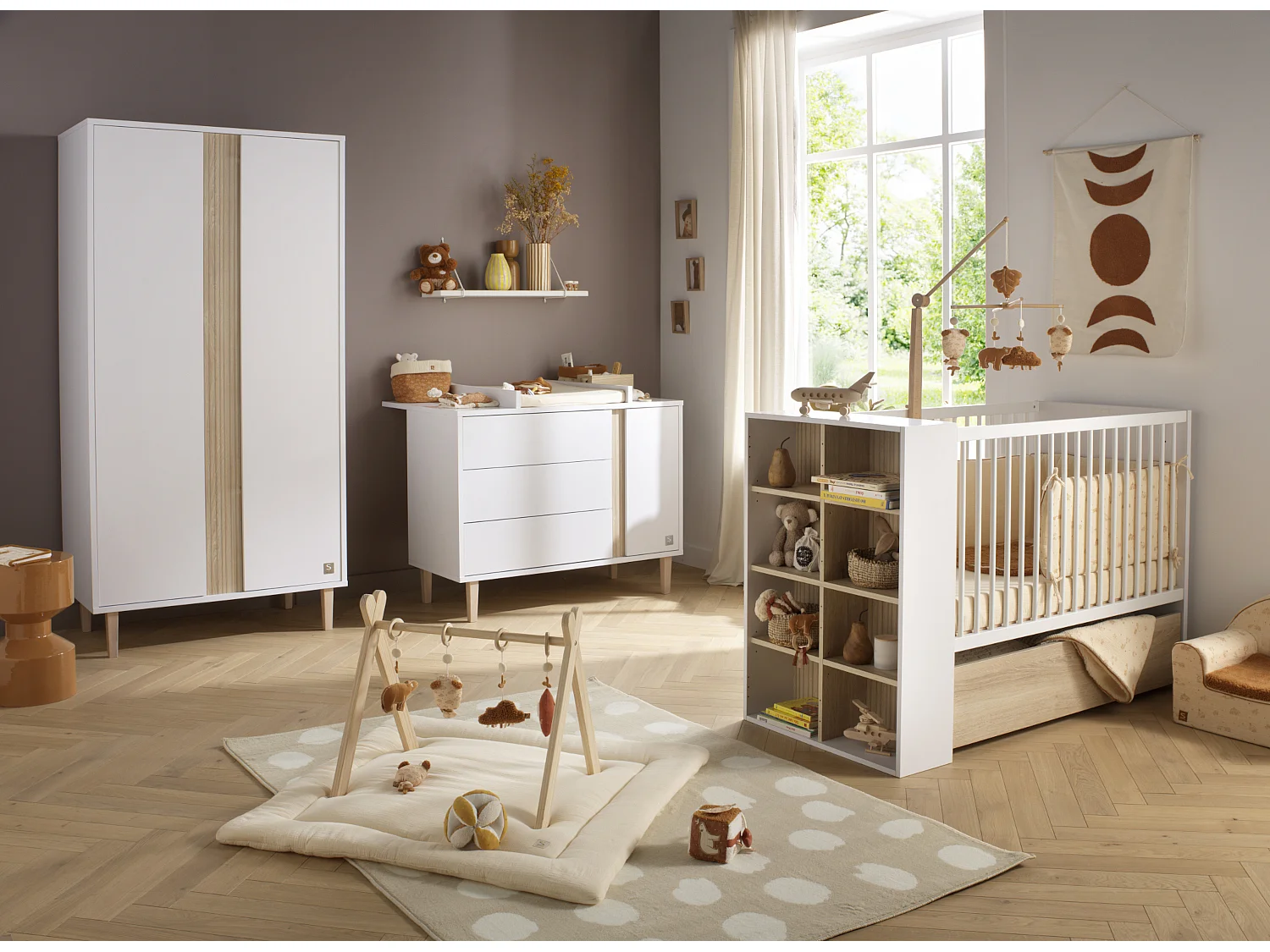 Lit bébé 120x60 transformable en lit 90x190 PALOMA - Sauthon