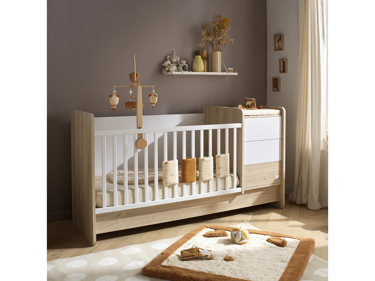 Lit combiné 140x70 évolutif en 90x190 PALOMA - Sauthon