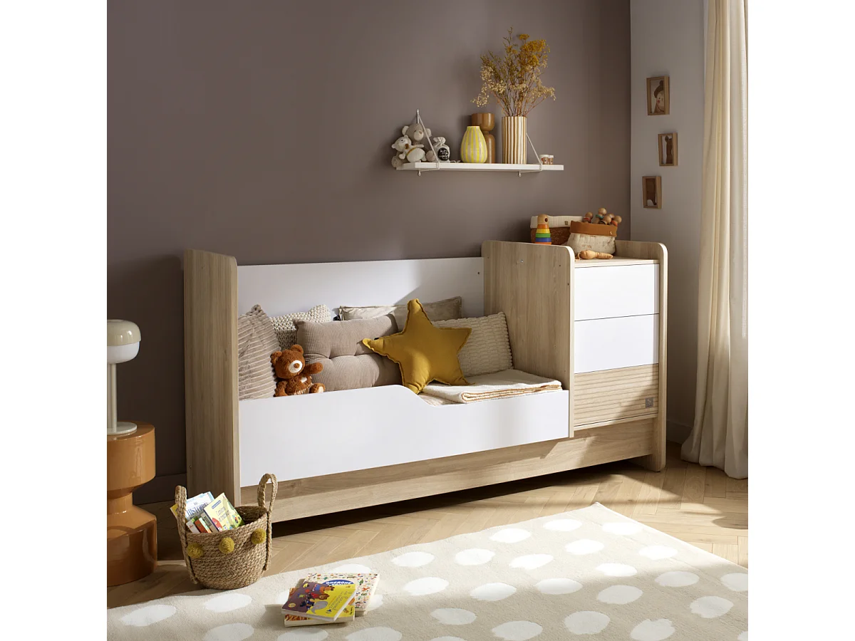 Lit combiné 140x70 évolutif en 90x190 PALOMA - Sauthon