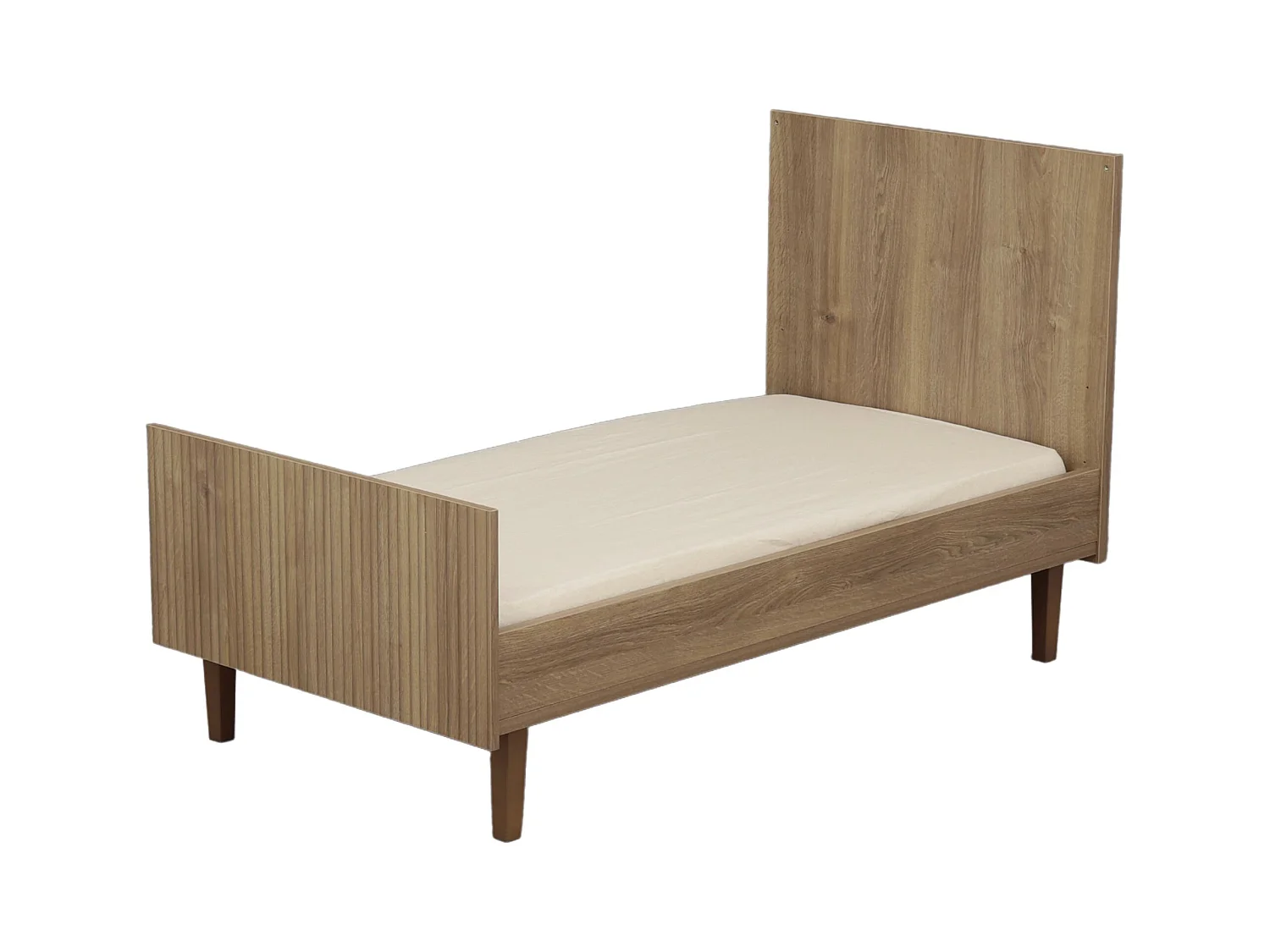 Ropa de cuna 140x70 - Little Big Bed decoración imitación madera