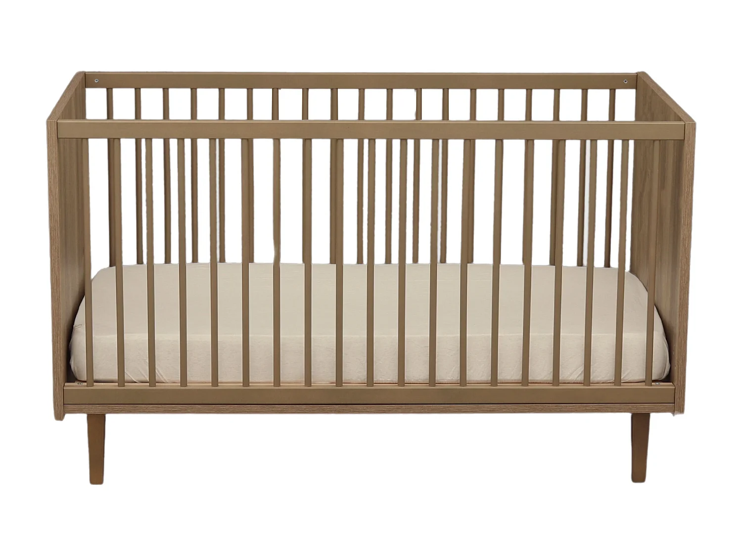 Lit évolutif 140x70 - Little Big Bed décor imitation bois MOKKA - Sauthon