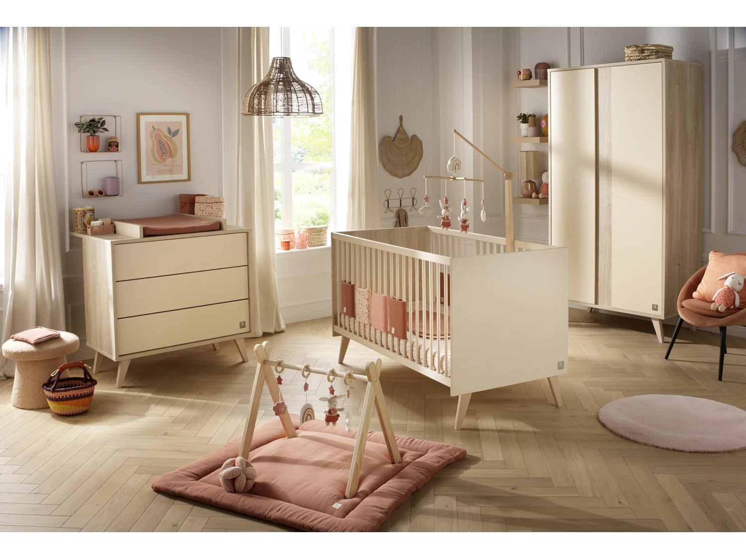 Lit évolutif 140x70 - Little Big Bed sur pieds MELINEE - Sauthon