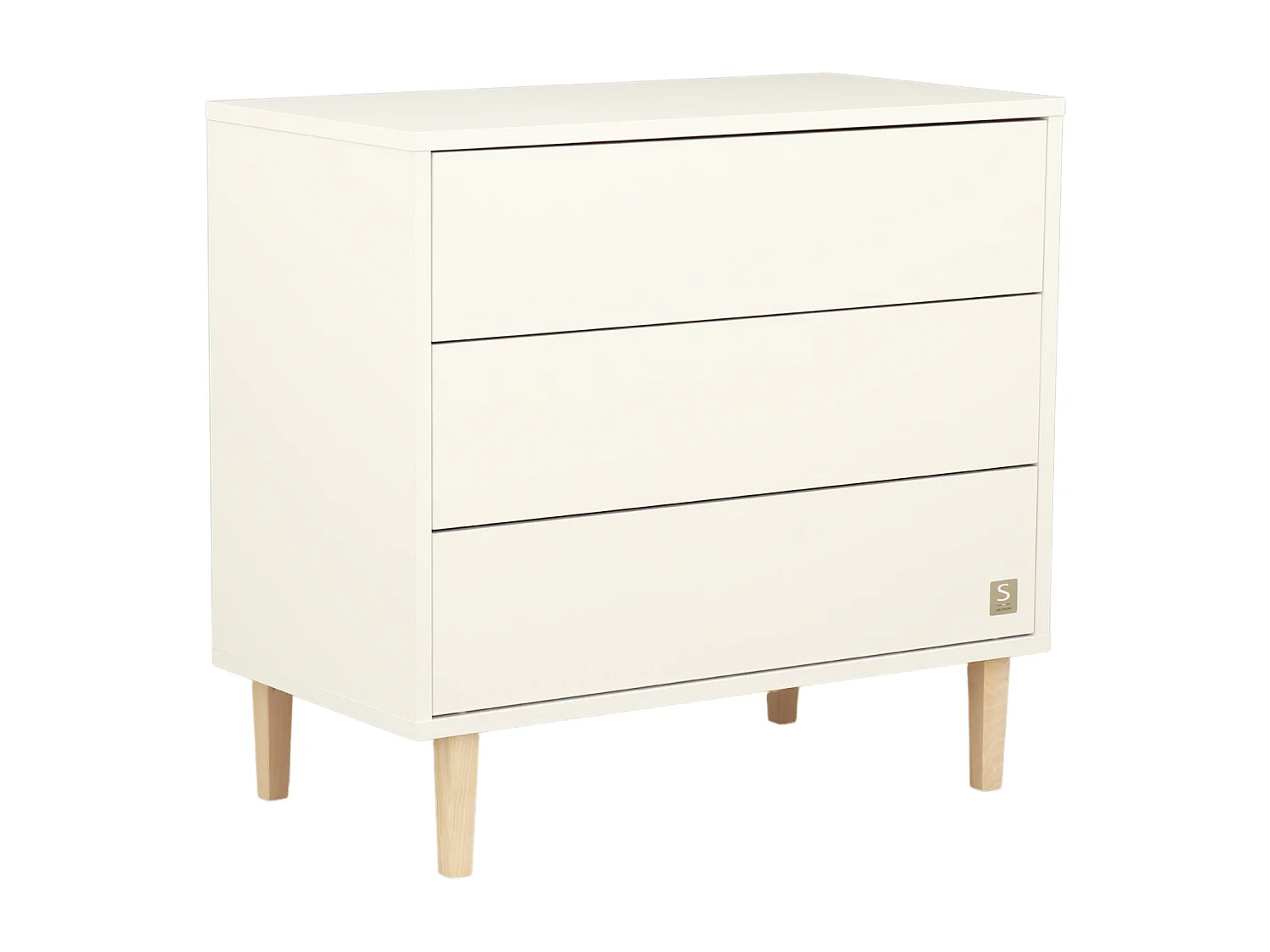 Chambre bébé évolutive Paloma, Lit 120x60 évolutif et Commode à langer 3 tiroirs - Chêne sépia PALOMA - Sauthon