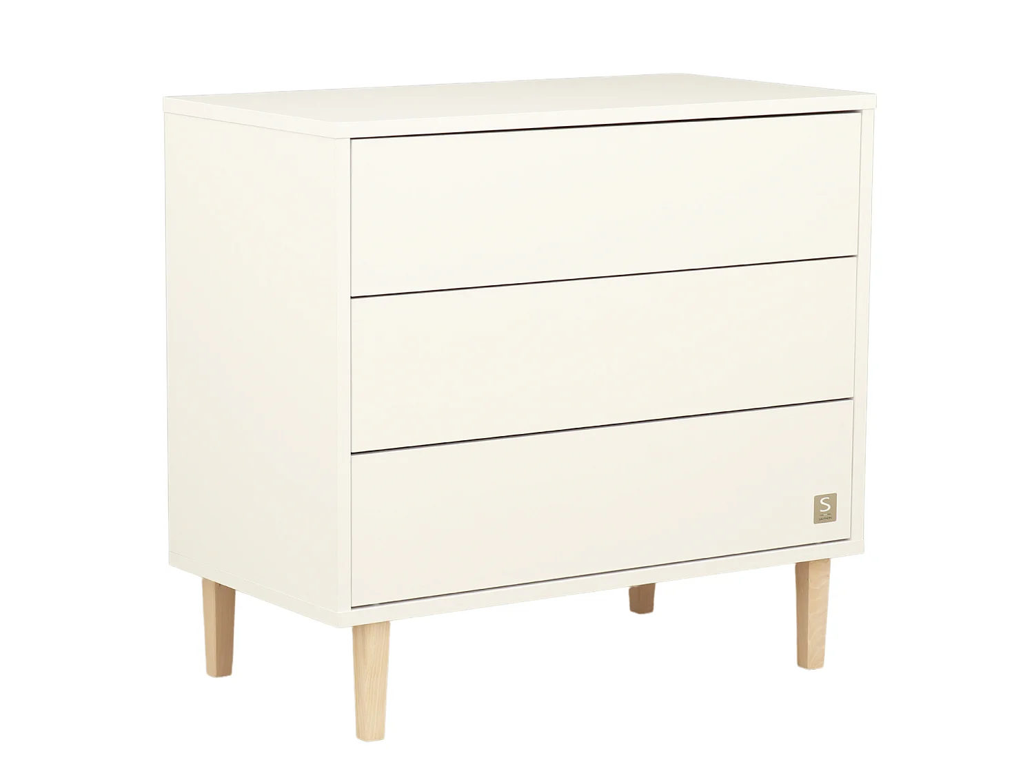 Chambre bébé évolutive Paloma, Lit 120x60 évolutif et Commode à langer 3 tiroirs - Chêne sépia PALOMA - Sauthon