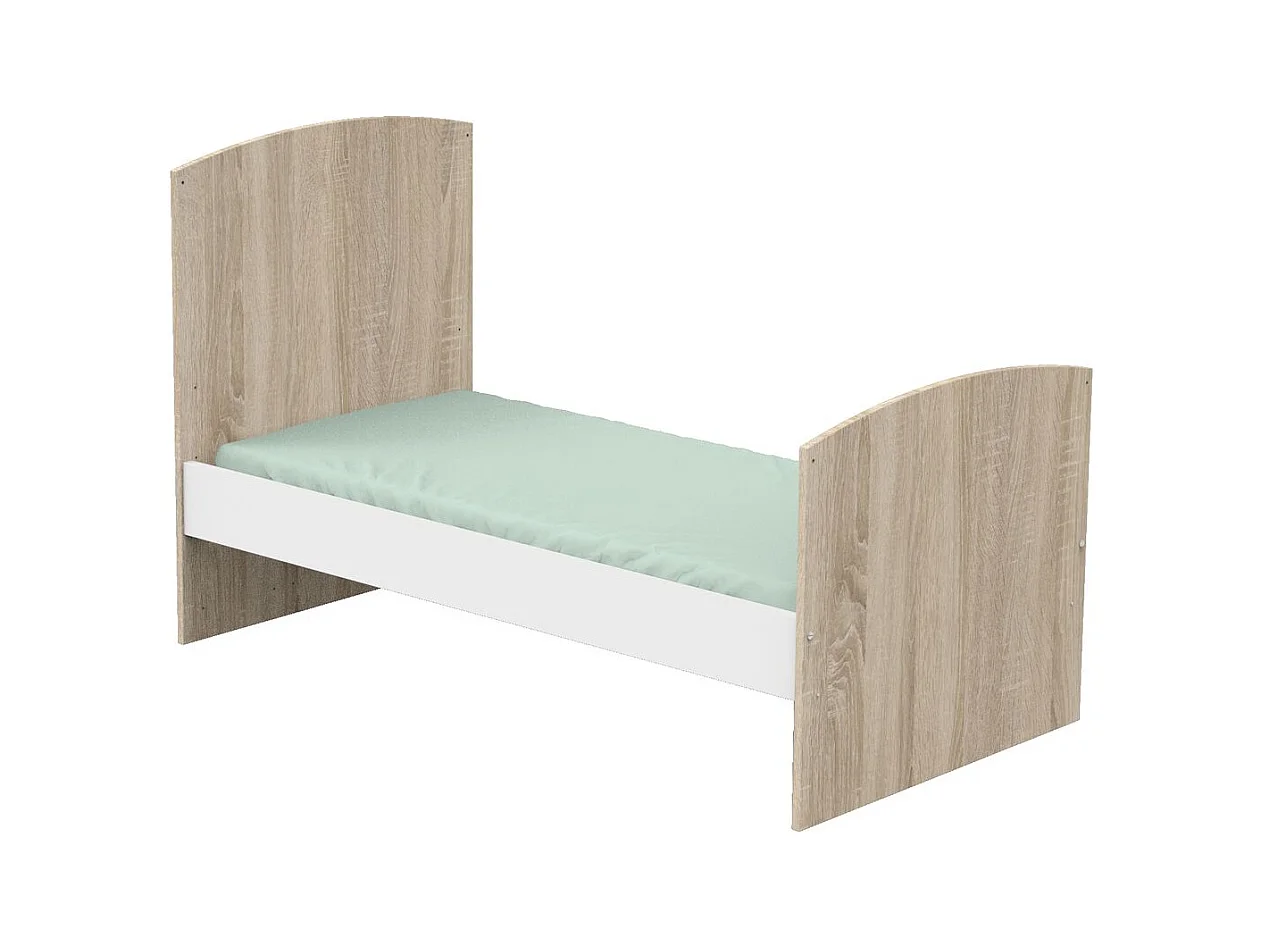 Chambre bébé évolutive Access, Lit 140x70 et Commode à langer - Chêne doré ACCESS - Sauthon