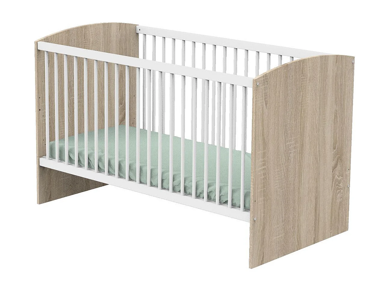 Access nursery, cama de 140x70cm y cómoda - Roble Dorado