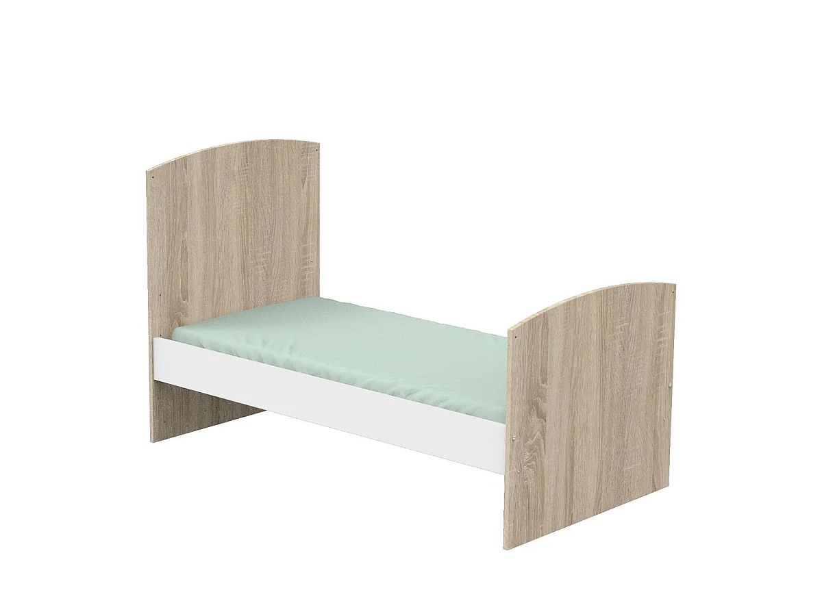 Chambre bébé évolutive Access, Lit 140x70 et Commode à langer - Chêne doré ACCESS - Sauthon