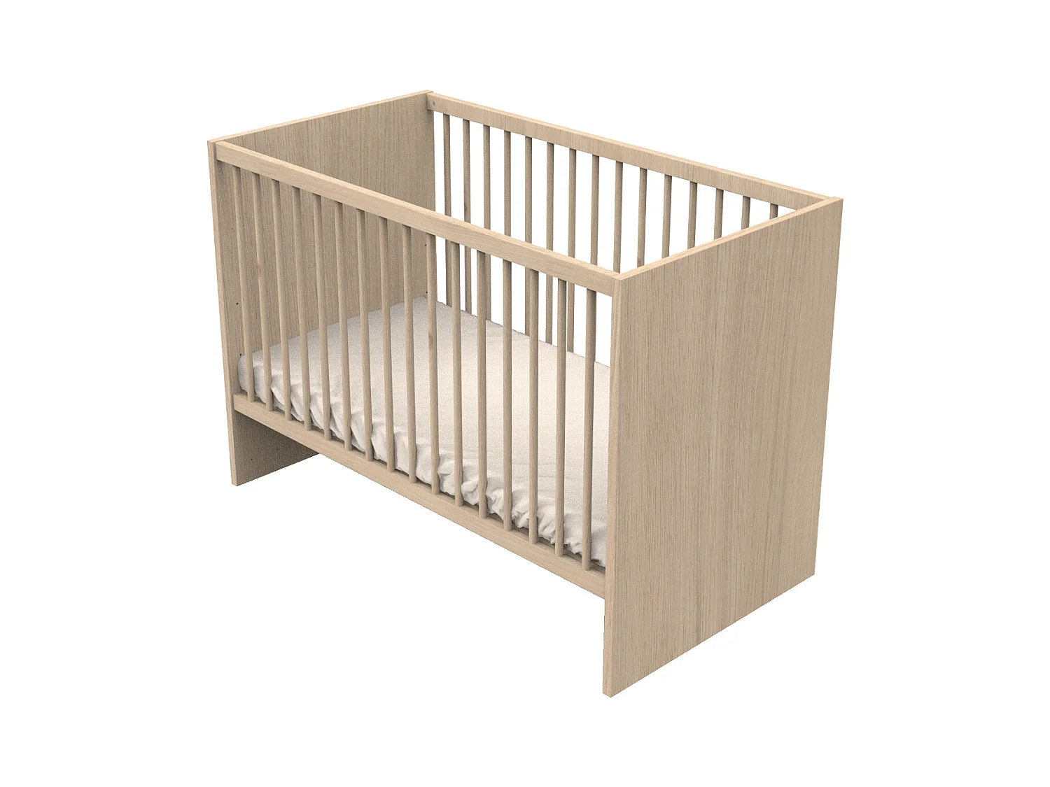 Chambre bébé complète Tokyo, Lit 120x60 et Commode à langer claustra - Chêne suave TOKYO - Sauthon