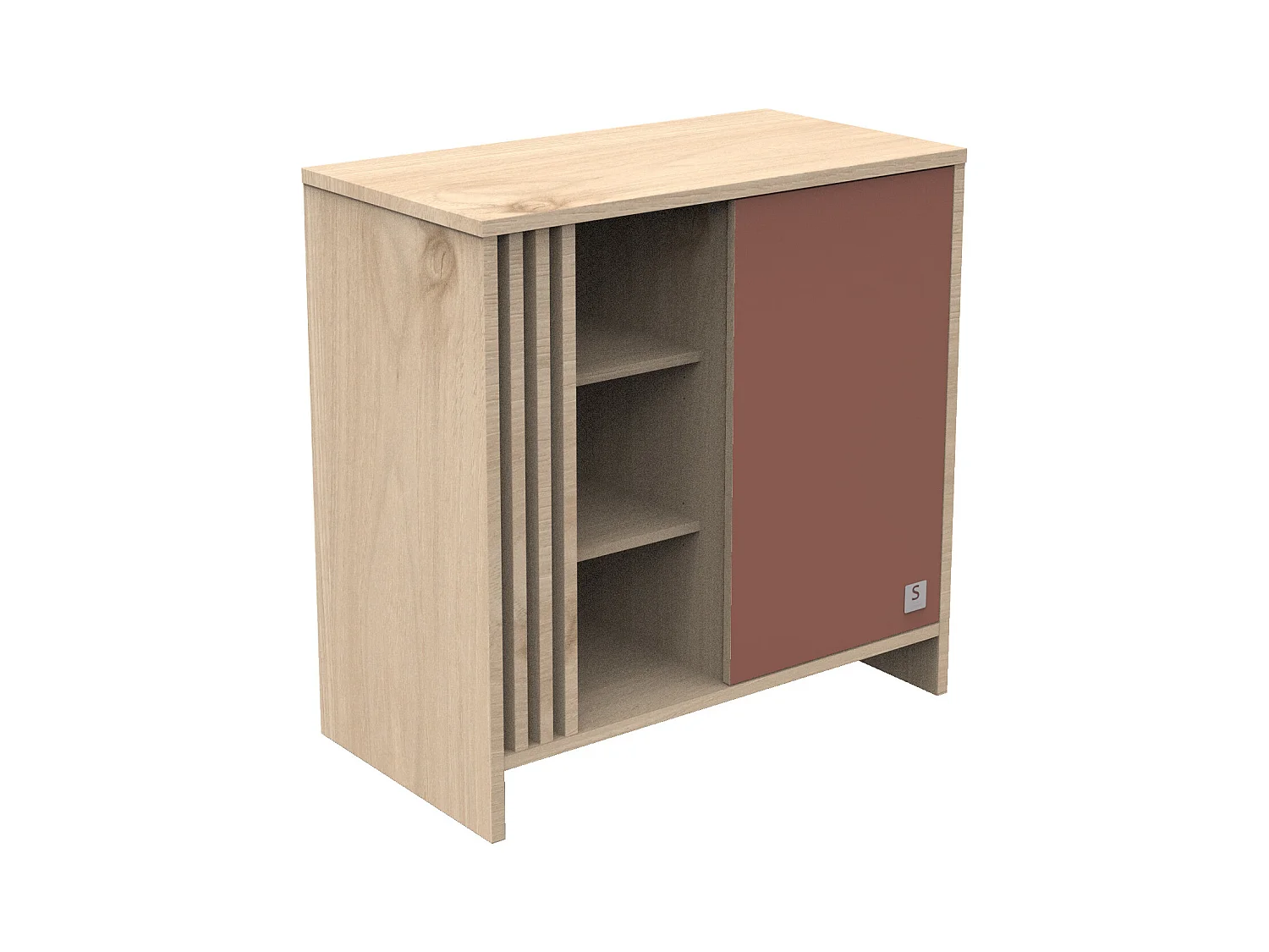 Chambre bébé complète Tokyo, Lit 120x60 et Commode à langer claustra - Chêne suave TOKYO - Sauthon