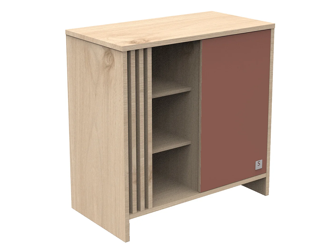 Chambre bébé complète Tokyo, Lit 120x60 et Commode à langer claustra - Chêne suave TOKYO - Sauthon