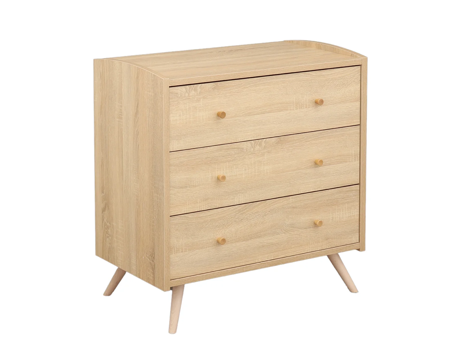 Chambre bébé évolutive Access, Lit 140x70 et Commode à langer - Chêne doré ACCESS - Sauthon