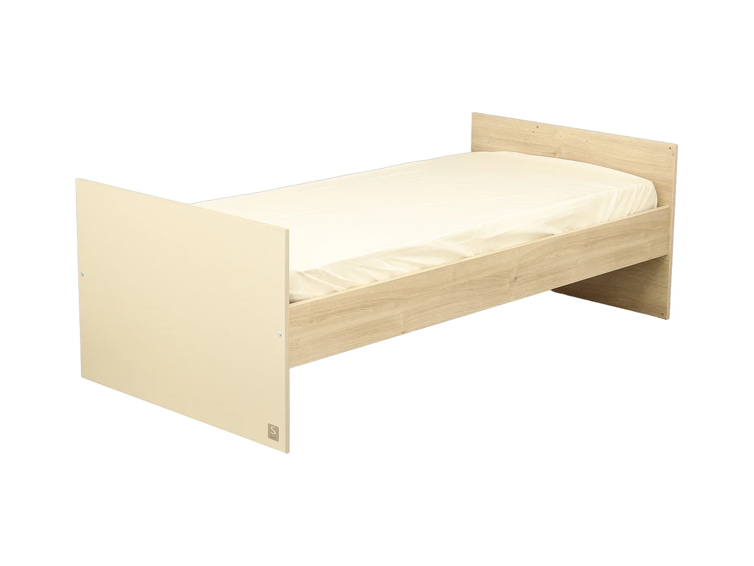 Chambre bébé évolutive Mélinée, Lit 120x60 évolutif et Commode à langer 3 tiroirs - Chêne sépia MELINEE - Sauthon