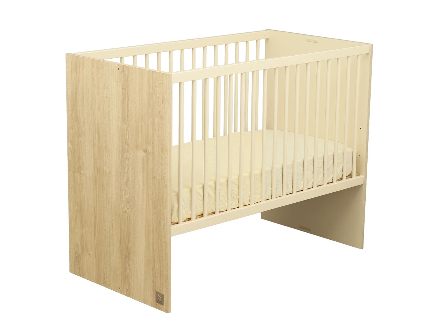 Chambre bébé évolutive Mélinée, Lit 120x60 évolutif et Commode à langer 3 tiroirs - Chêne sépia MELINEE - Sauthon