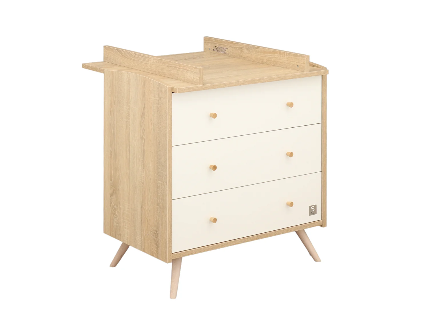Chambre bébé complète Access, Lit 120x60 et Commode à langer - Chêne doré ACCESS - Sauthon