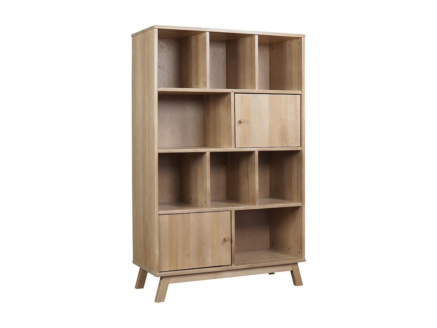 Regał drewniany 160x100 cm z półkami Oregon, kolor dębowy