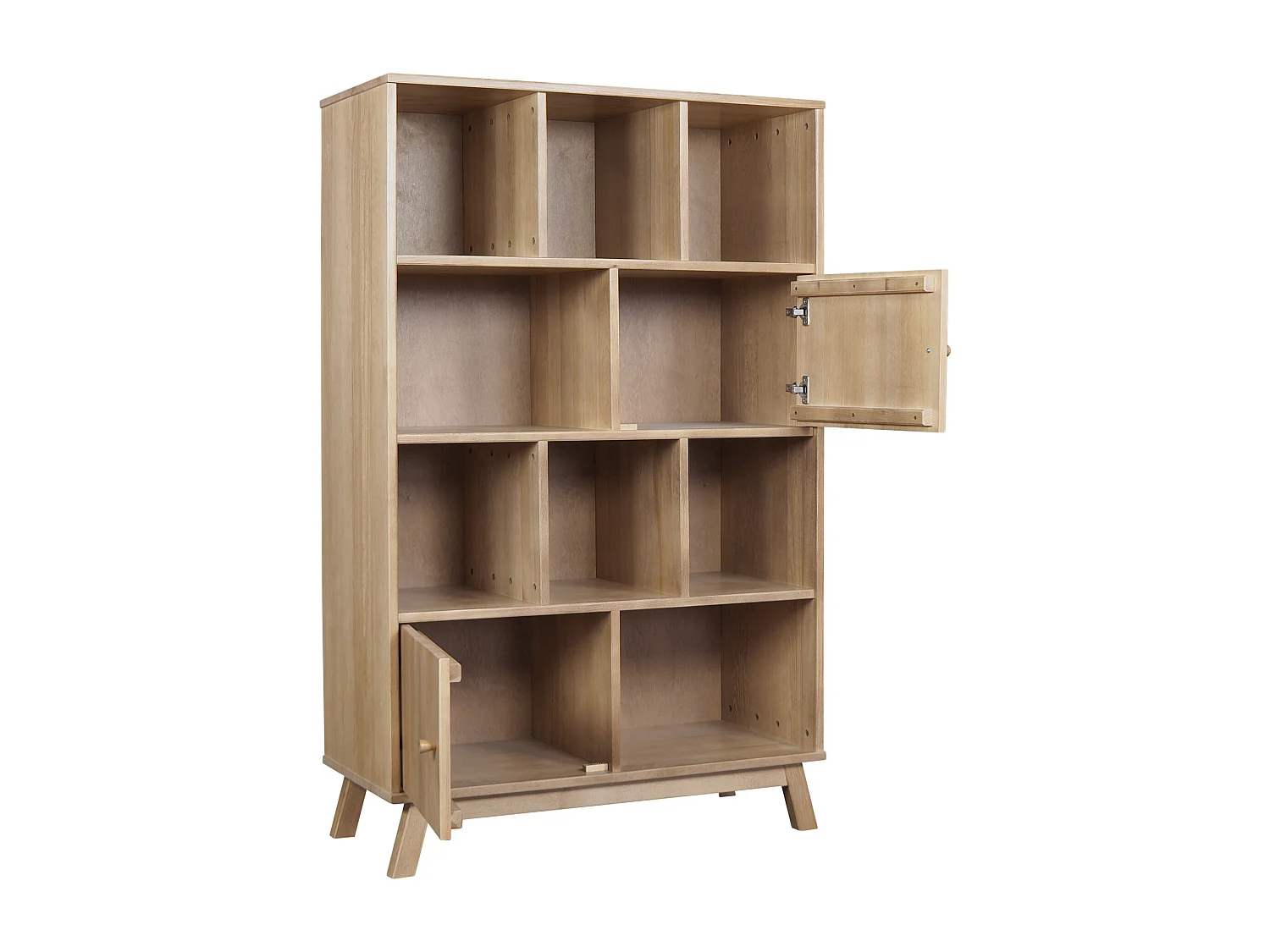 Regał drewniany 160x100 cm z półkami Oregon, kolor dębowy